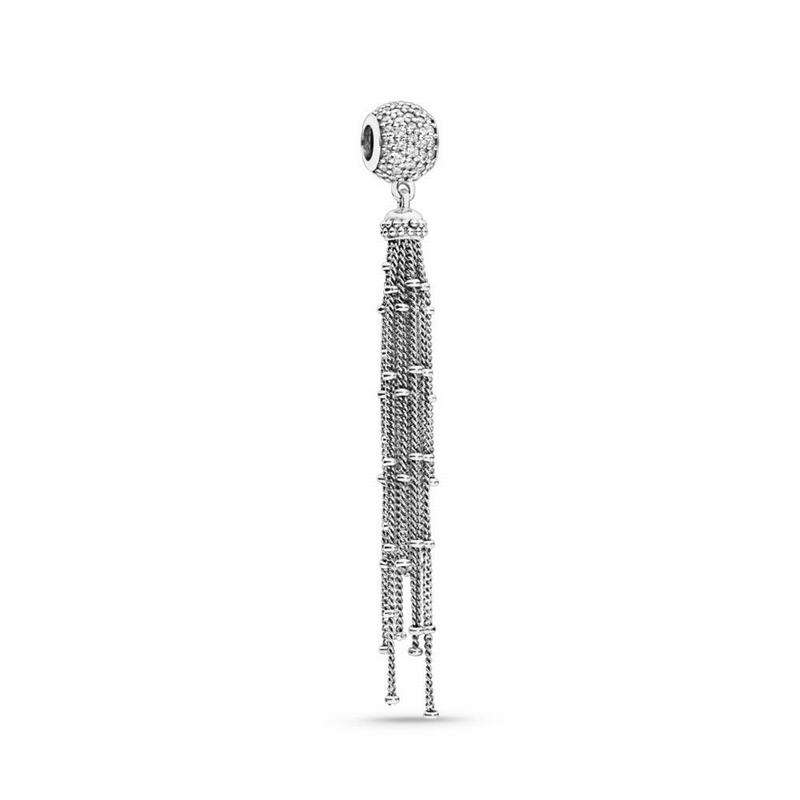 Pandora Enchanted Tassel Pendant Charm - Sterling Silver/Cubic Zirconia - Canada | NV9332CR